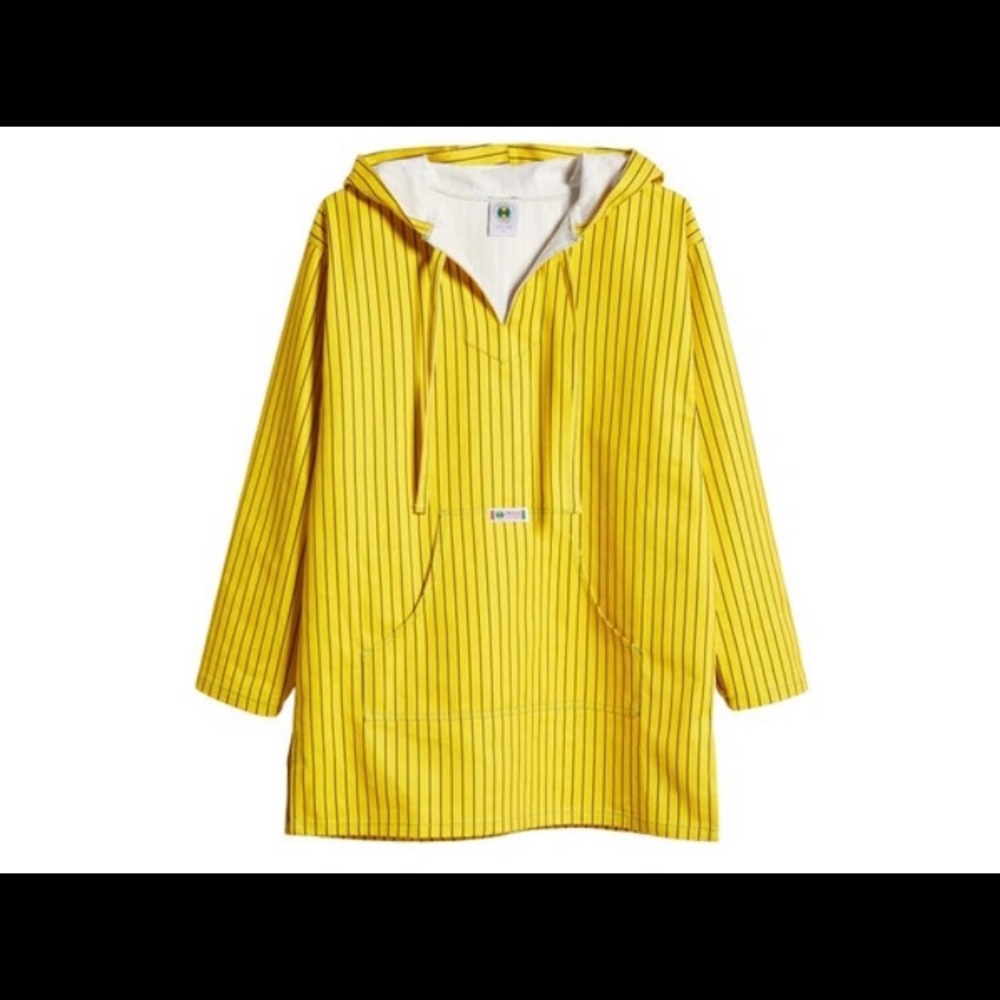 Cross Colours Brushed Twill Poncho-Yellow Pinstripe